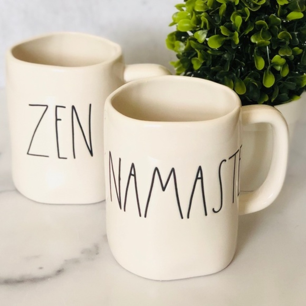 Rae Dunn Namaste and Zen Mug Set